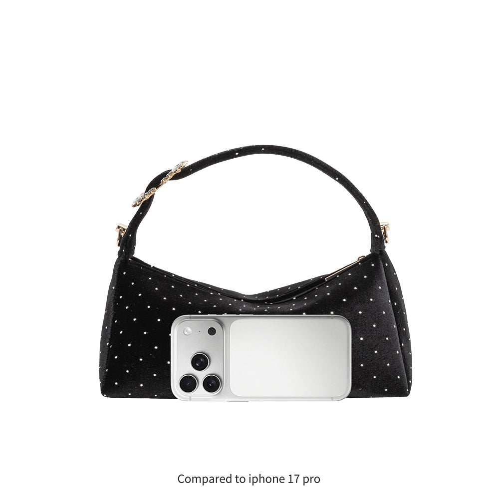 Red Shanice Velvet Crossbody Bag - Melie Bianco