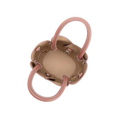 Rose Tulip Mini Recycled Vegan Leather Top Handle Bag - Melie Bianco