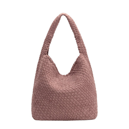 Mauve Johanna Large Recycled Vegan Suede Shoulder Bag - Melie Bianco