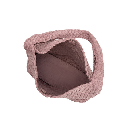 Mauve Johanna Large Recycled Vegan Suede Shoulder Bag - Melie Bianco