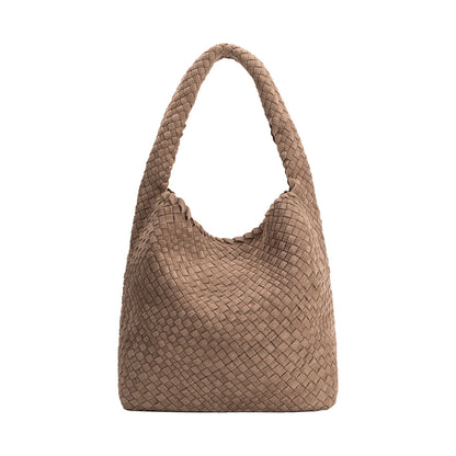 Clay Johanna Large Recycled Vegan Suede Shoulder Bag - Melie Bianco