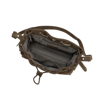 Olive Rhuby Recycled Vegan Suede Shoulder Bag - Melie Bianco