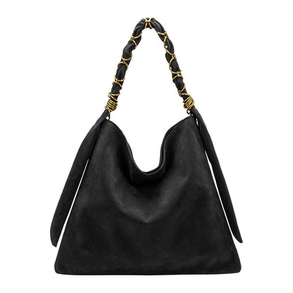 Black Venus Recycled Vegan Suede Tote Bag - Melie Bianco