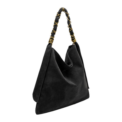 Black Venus Recycled Vegan Suede Tote Bag - Melie Bianco