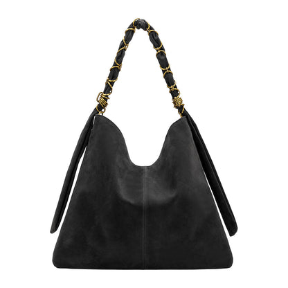 Black Venus Recycled Vegan Suede Tote Bag - Melie Bianco