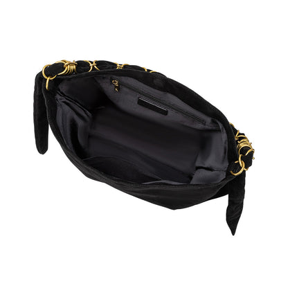 Black Venus Recycled Vegan Suede Tote Bag - Melie Bianco