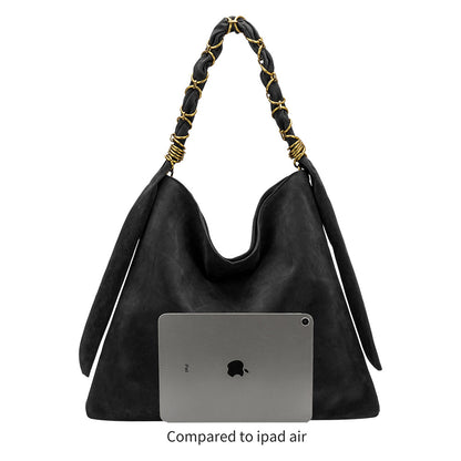 Chocolate Venus Recycled Vegan Suede Tote Bag - Melie Bianco