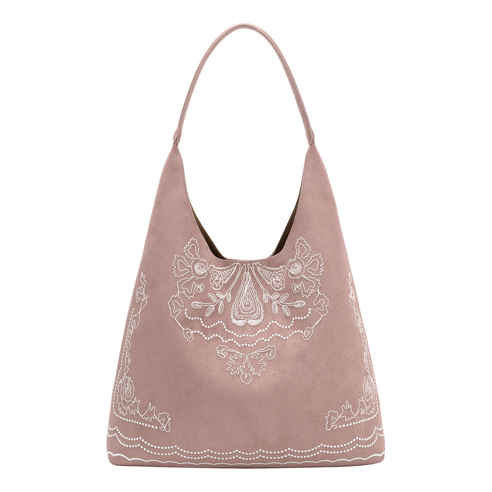 Mauve Eunice Vegan Suede Tote Bag - Melie Bianco