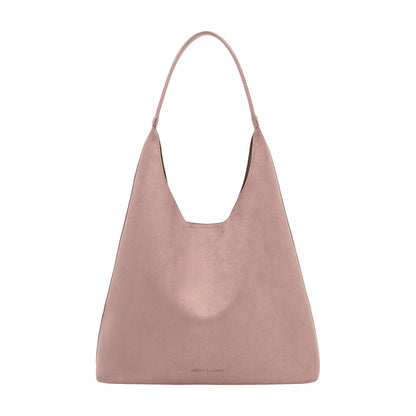 Mauve Eunice Vegan Suede Tote Bag - Melie Bianco
