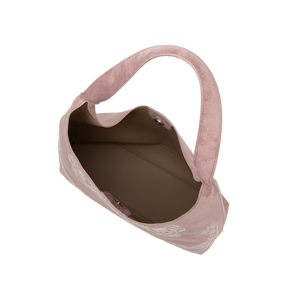 Mauve Eunice Vegan Suede Tote Bag - Melie Bianco