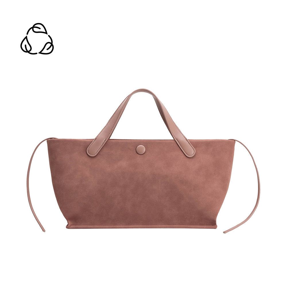 Mauve Jill Recycled Vegan Suede Leather Tote Bag - Melie Bianco