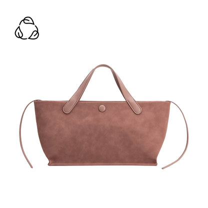 Mauve Jill Recycled Vegan Suede Leather Tote Bag - Melie Bianco