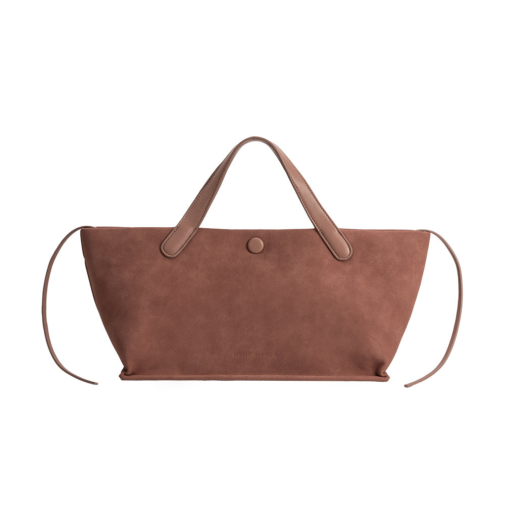 Mauve Jill Recycled Vegan Suede Leather Tote Bag - Melie Bianco
