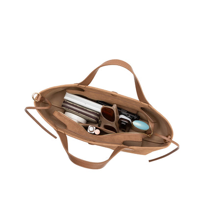 Mauve Jill Recycled Vegan Suede Leather Tote Bag - Melie Bianco