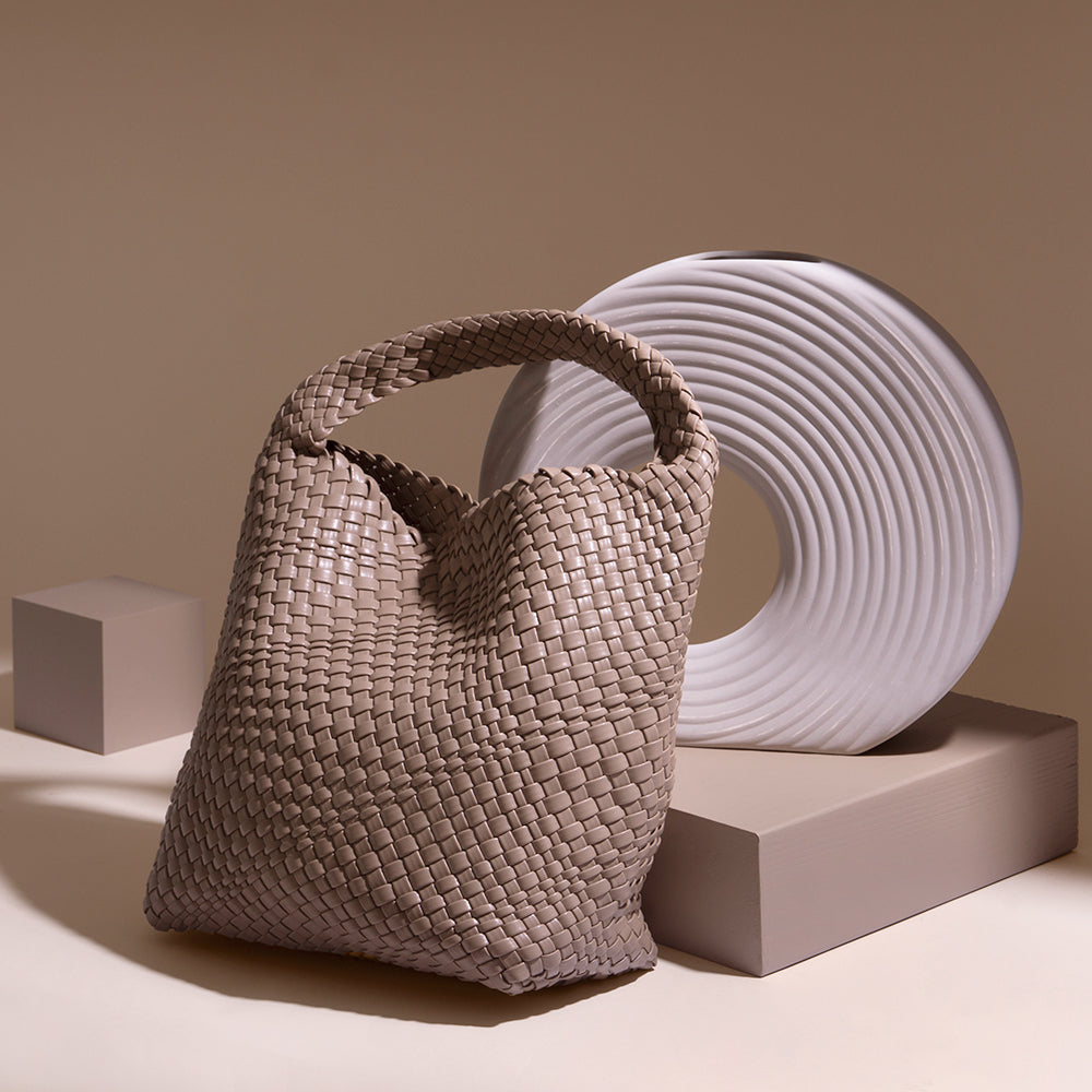 Moss Johanna Large Recycled Vegan Leather Shoulder Bag - Melie Bianco