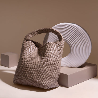 Moss Johanna Large Recycled Vegan Leather Shoulder Bag - Melie Bianco