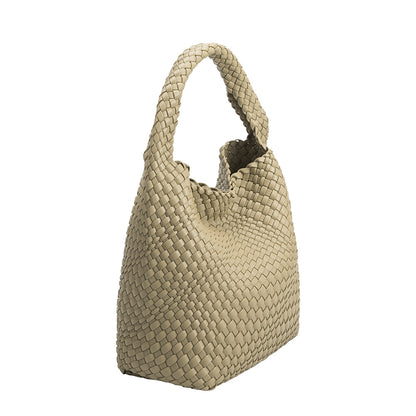 Moss Johanna Large Recycled Vegan Leather Shoulder Bag - Melie Bianco