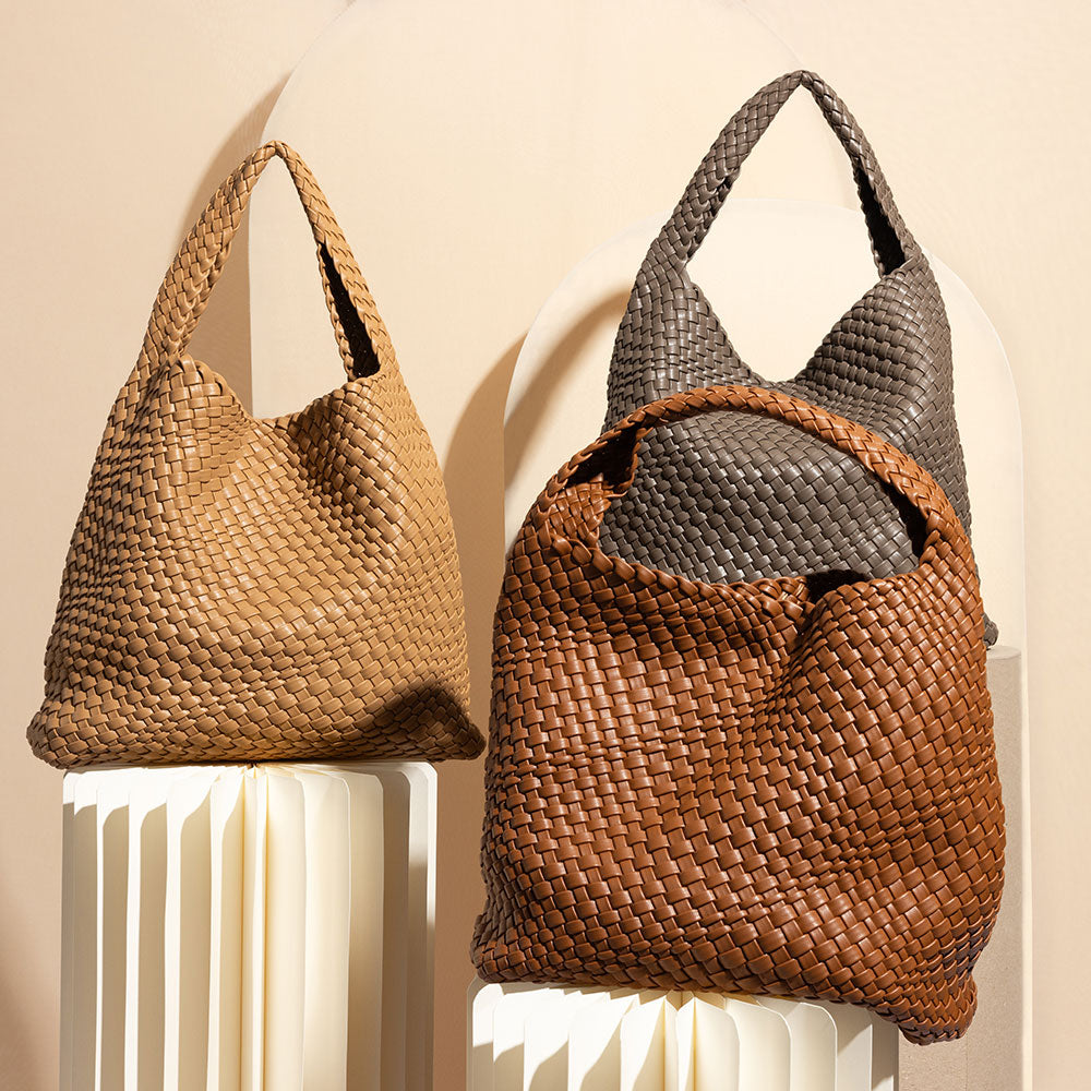 Saddle Johanna Large Recycled Vegan Leather Shoulder Bag |Melie Bianco - Melie Bianco