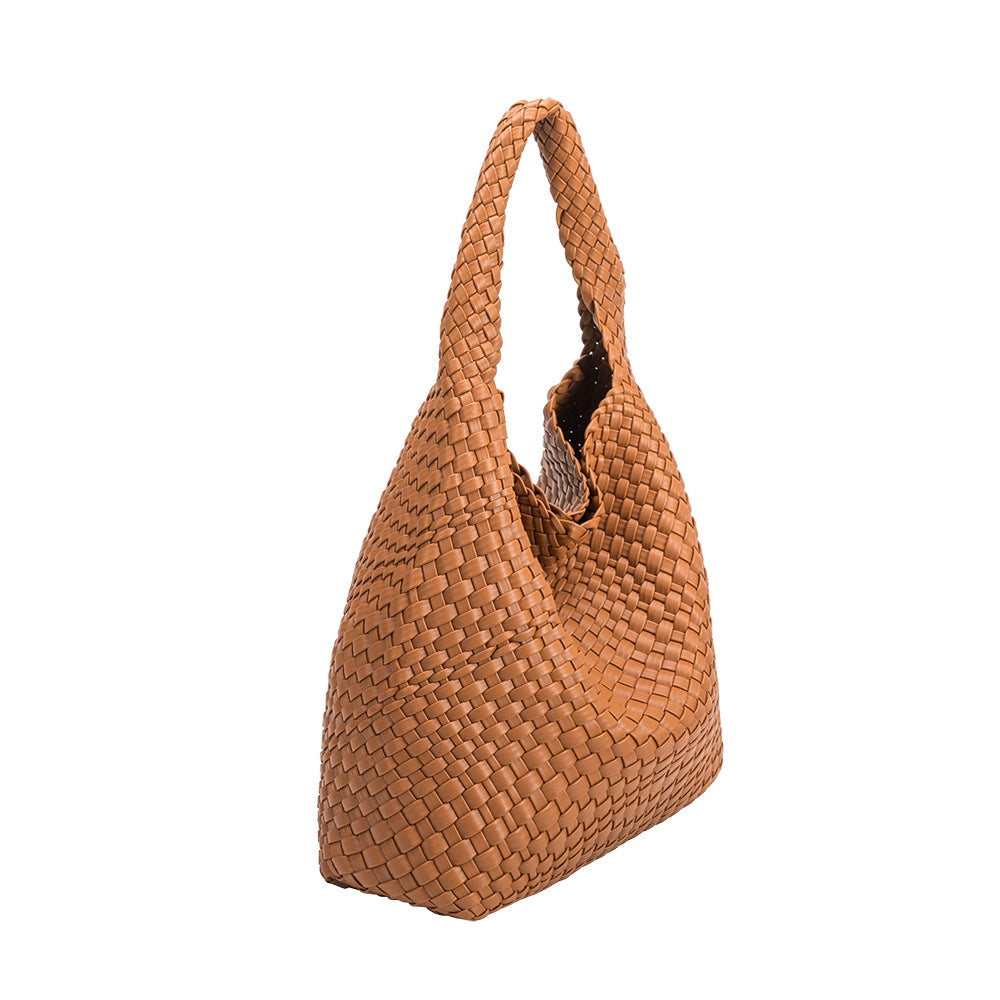 Saddle Johanna Large Recycled Vegan Leather Shoulder Bag |Melie Bianco - Melie Bianco