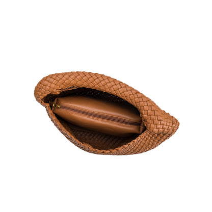Saddle Johanna Large Recycled Vegan Leather Shoulder Bag |Melie Bianco - Melie Bianco