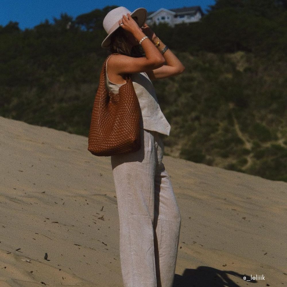Saddle Johanna Large Recycled Vegan Leather Shoulder Bag |Melie Bianco - Melie Bianco