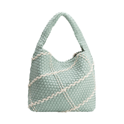Seafoam Johanna Large Nylon Shoulder Bag - Melie Bianco