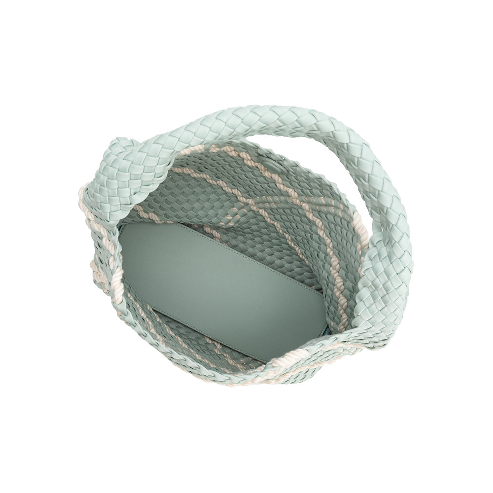 Seafoam Johanna Large Nylon Shoulder Bag - Melie Bianco