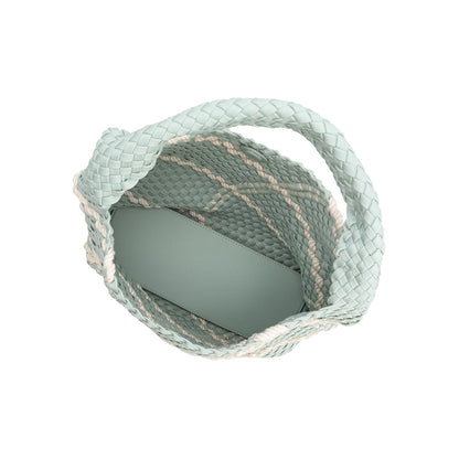 Seafoam Johanna Large Nylon Shoulder Bag - Melie Bianco