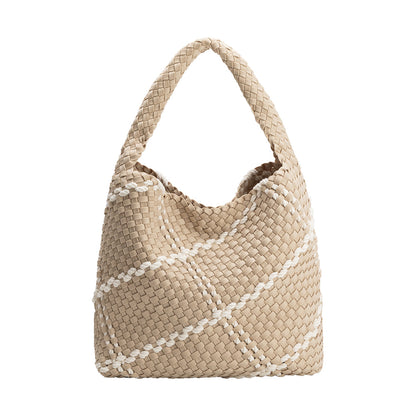 Almond Johanna Large Nylon Shoulder Bag - Melie Bianco