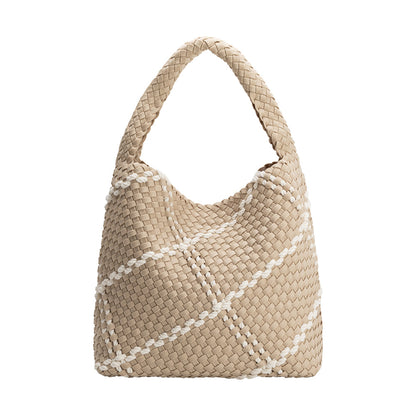 Almond Johanna Large Nylon Shoulder Bag - Melie Bianco