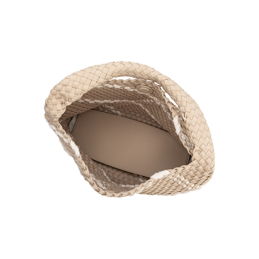 Almond Johanna Large Nylon Shoulder Bag - Melie Bianco