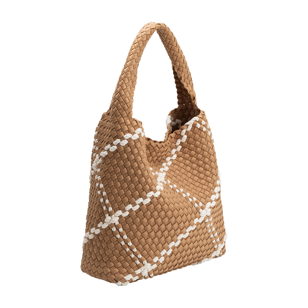 Sand Johanna Large Nylon Shoulder Bag - Melie Bianco