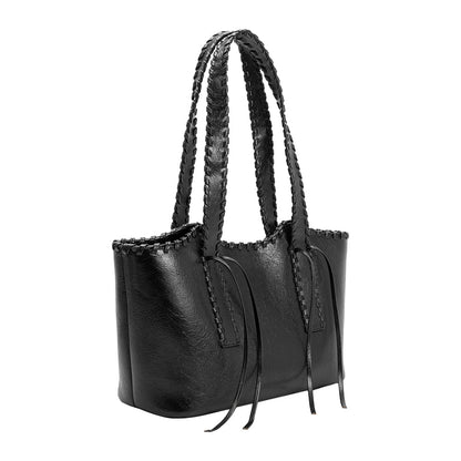 Black Phoebe Recycled Vegan Shoulder Bag - Melie Bianco