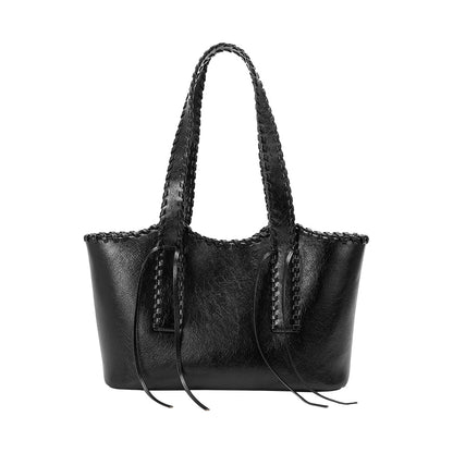 Black Phoebe Recycled Vegan Shoulder Bag - Melie Bianco