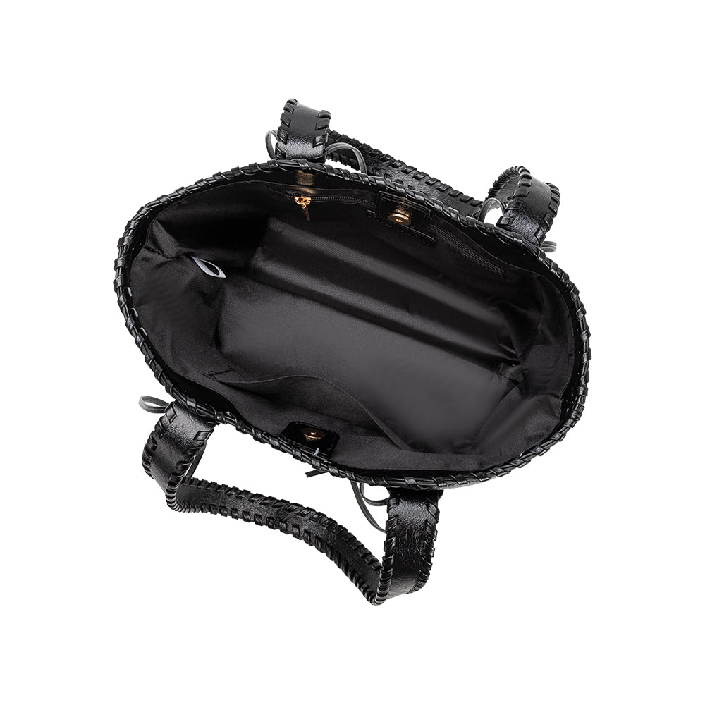 Black Phoebe Recycled Vegan Shoulder Bag - Melie Bianco
