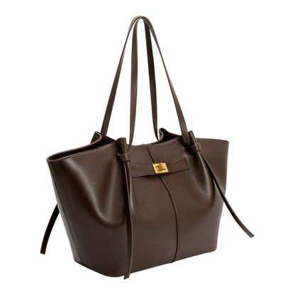Espresso Imelda Recycled Vegan Leather Tote Bag - Melie Bianco