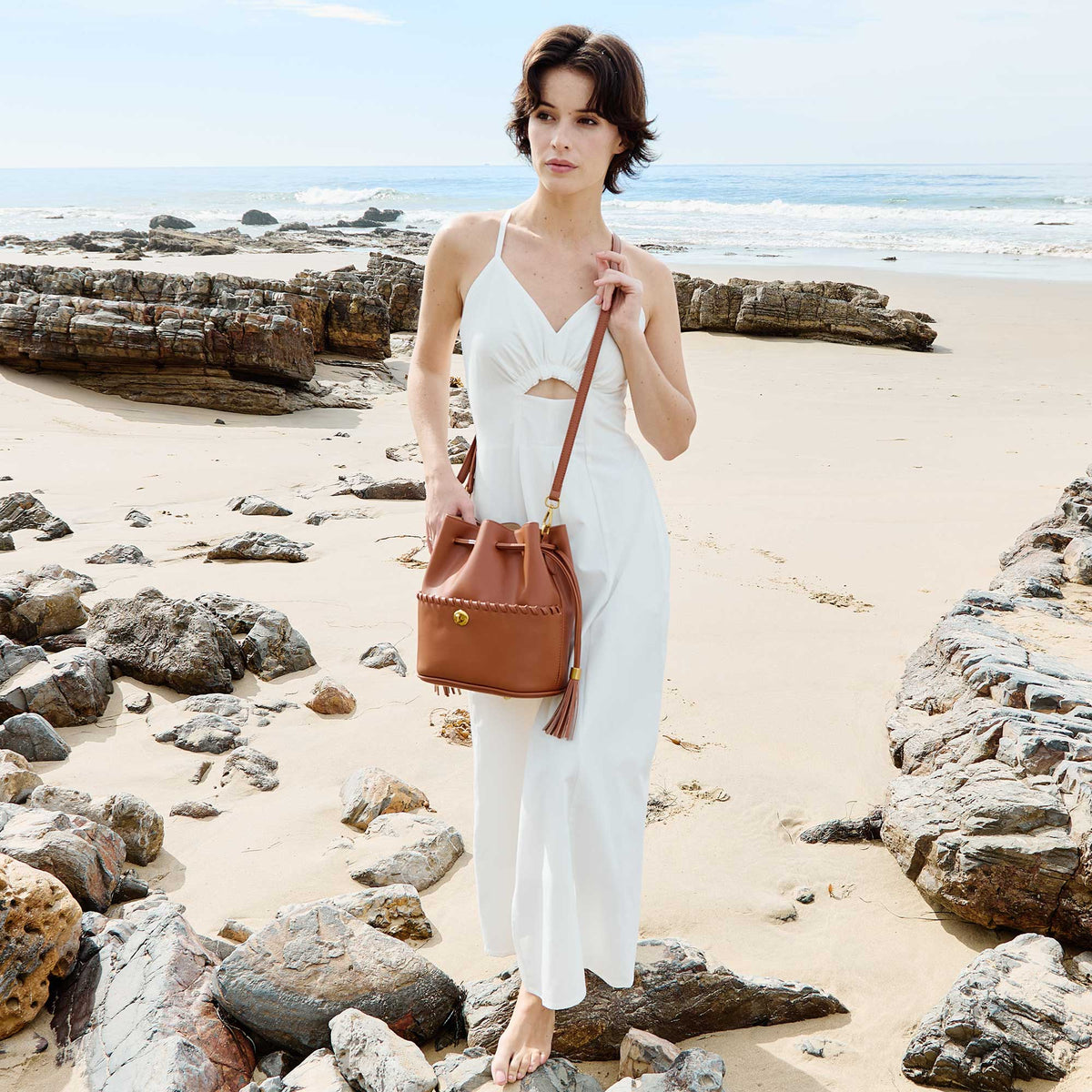 Bone Janae Recycled Vegan Leather Top Handle Bag - Melie Bianco