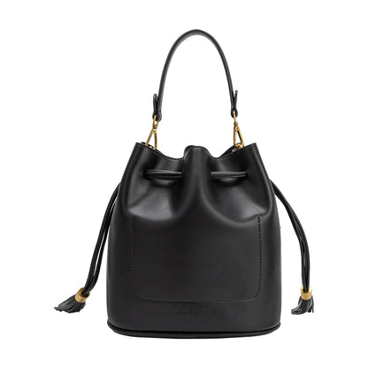 Black Janae Recycled Vegan Leather Top Handle Bag - Melie Bianco