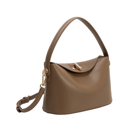 Taupe Lana Recycled Vegan Leather Crossbody Bag - Melie Bianco