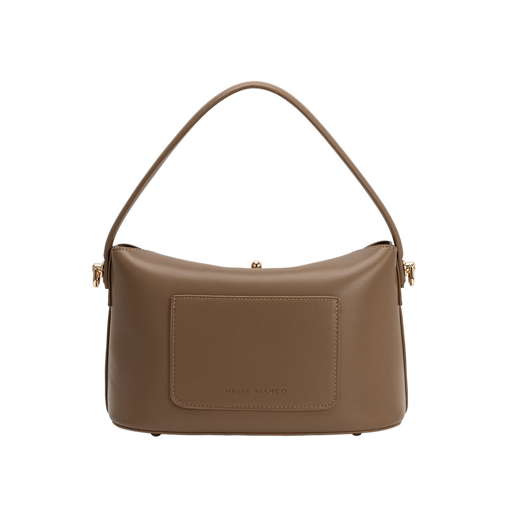 Taupe Lana Recycled Vegan Leather Crossbody Bag - Melie Bianco