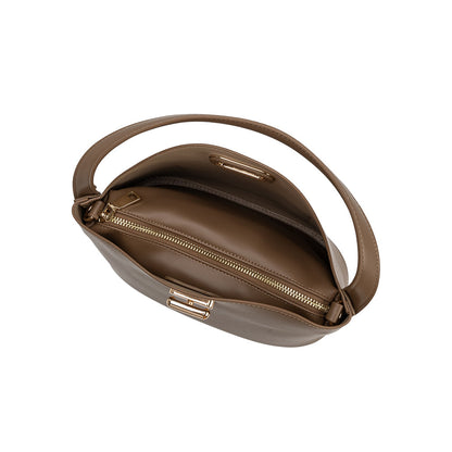 Taupe Lana Recycled Vegan Leather Crossbody Bag - Melie Bianco