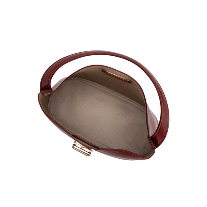 Burgundy Lana Recycled Vegan Leather Crossbody Bag - Melie Bianco