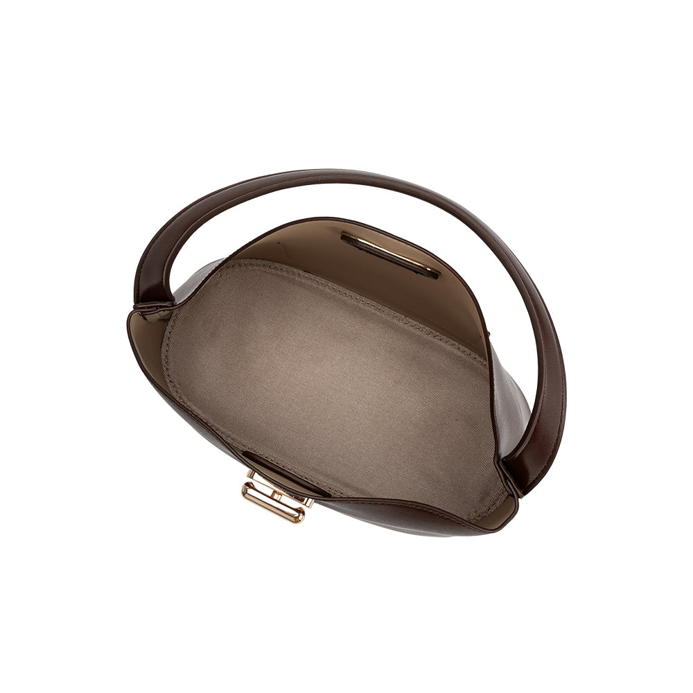 Espresso Lana Recycled Vegan Leather Crossbody Bag - Melie Bianco