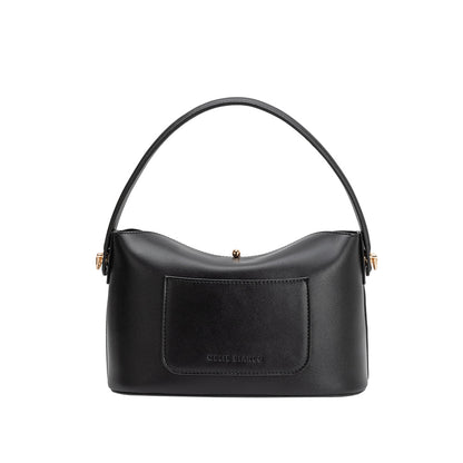 Black Lana Recycled Vegan Leather Crossbody Bag - Melie Bianco