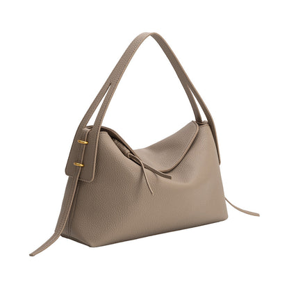 Taupe Emory Recycled Vegan Leather Top Handle Bag - Melie Bianco