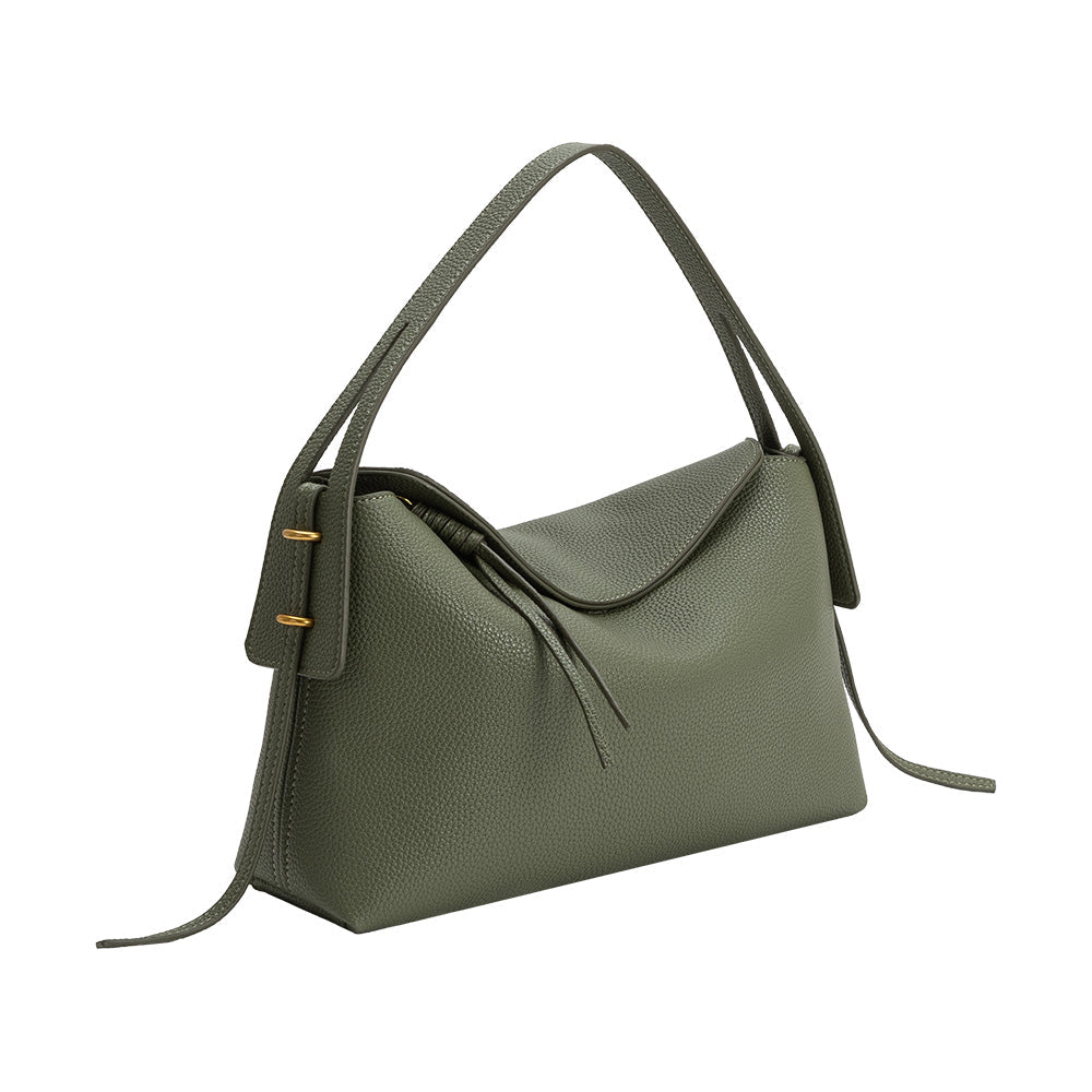 Sage Emory Recycled Vegan Leather Top Handle Bag - Melie Bianco