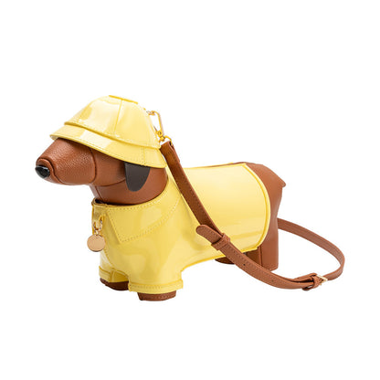 Yellow Rain Dog Vegan Leather Crossbody Bag - Melie Bianco