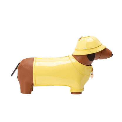 Yellow Rain Dog Vegan Leather Crossbody Bag - Melie Bianco