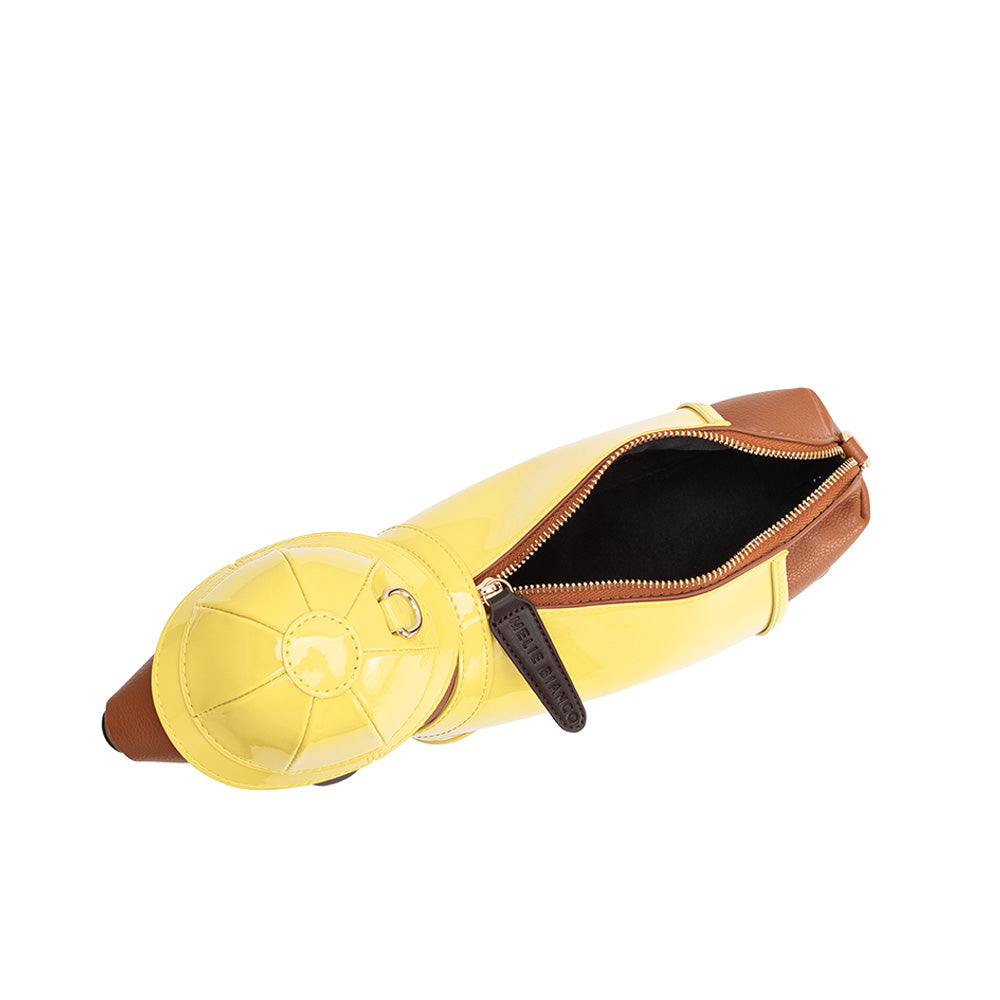 Yellow Rain Dog Vegan Leather Crossbody Bag - Melie Bianco
