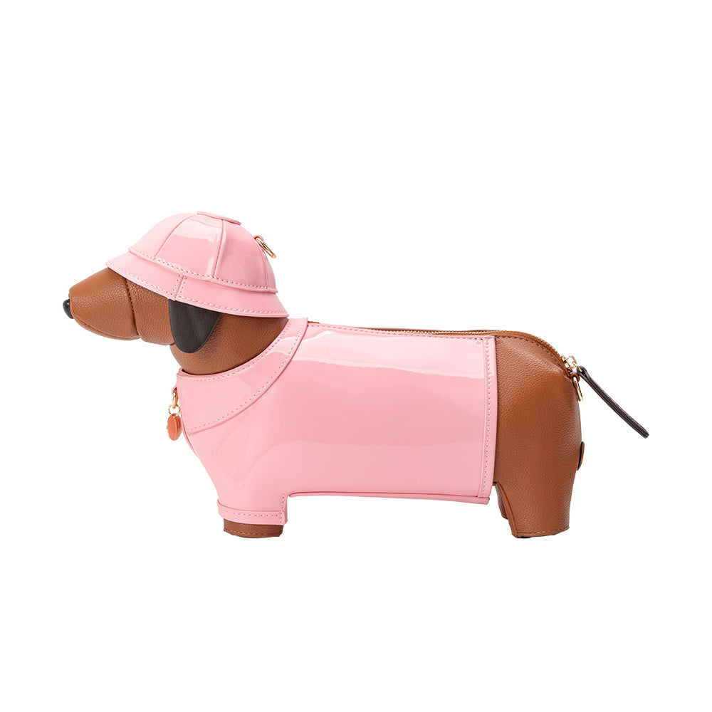 Pink Rain Dog Vegan Leather Crossbody Bag - Melie Bianco